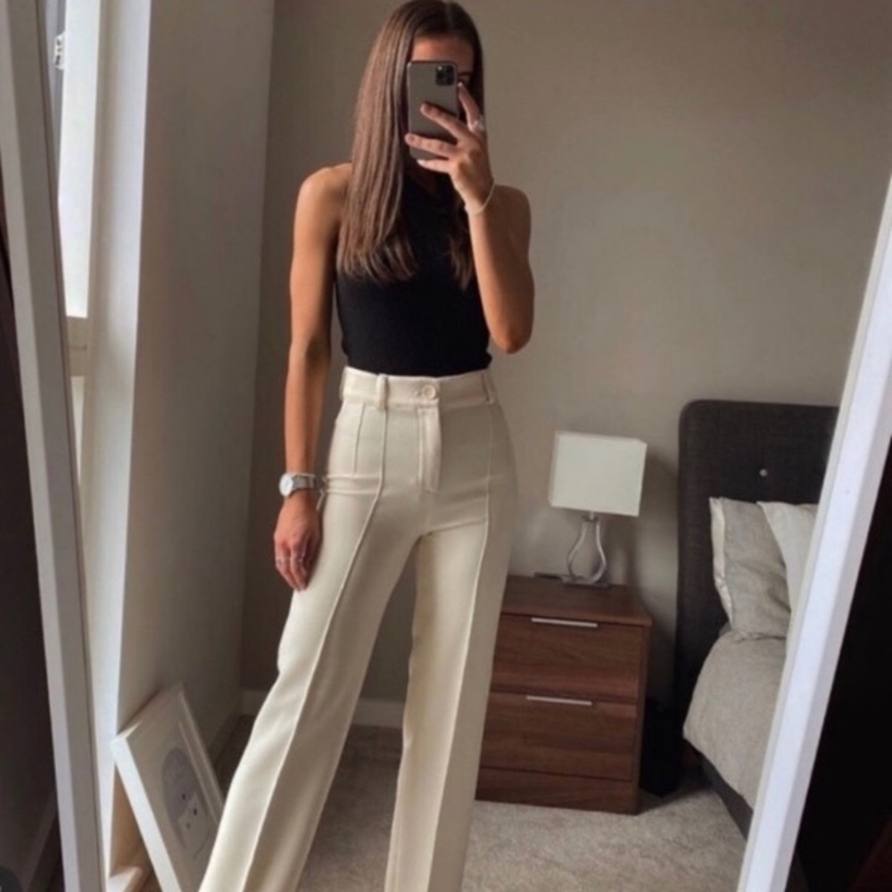 NWT Zara Trousers With Front Seam - Picture 6 of 16